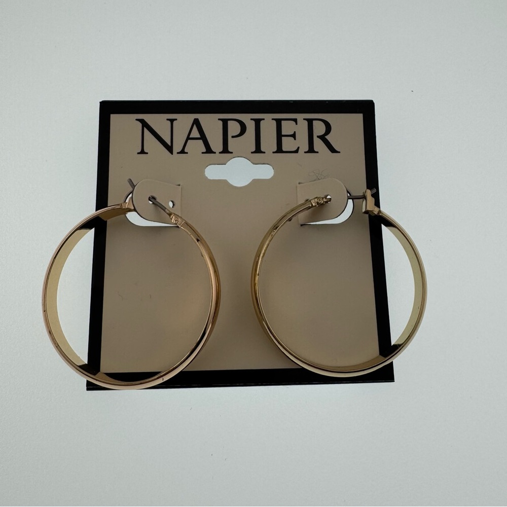 Napier Classic Gold-Tone Hoop Earrings